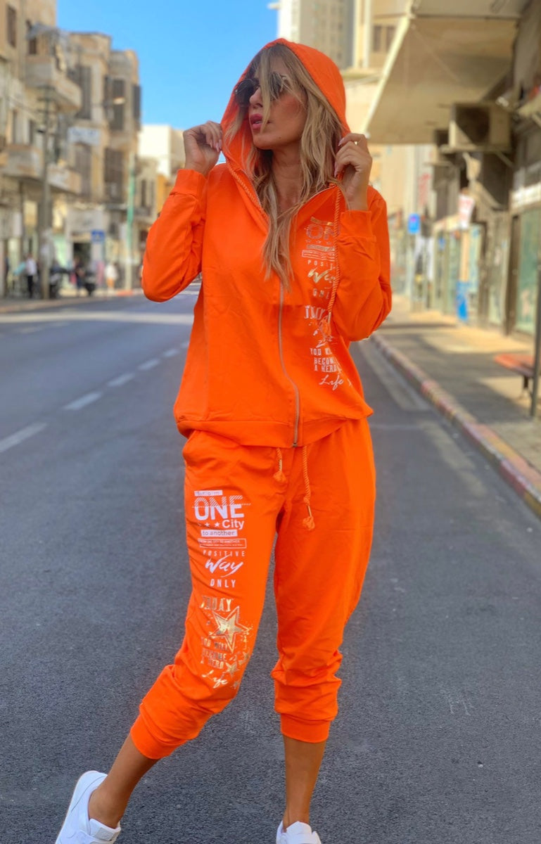 חליפה רוכסן סיטי כתום