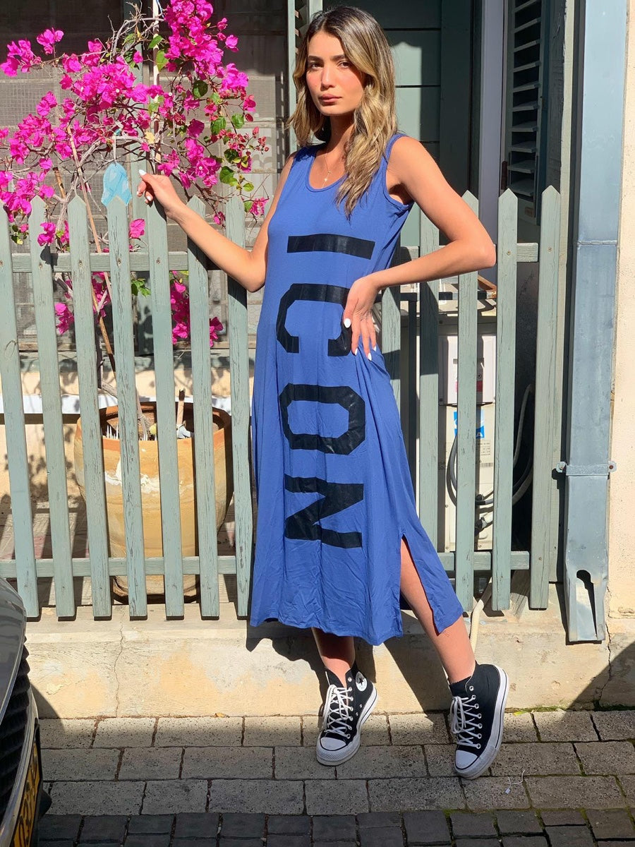 שמלה אייקון כחול