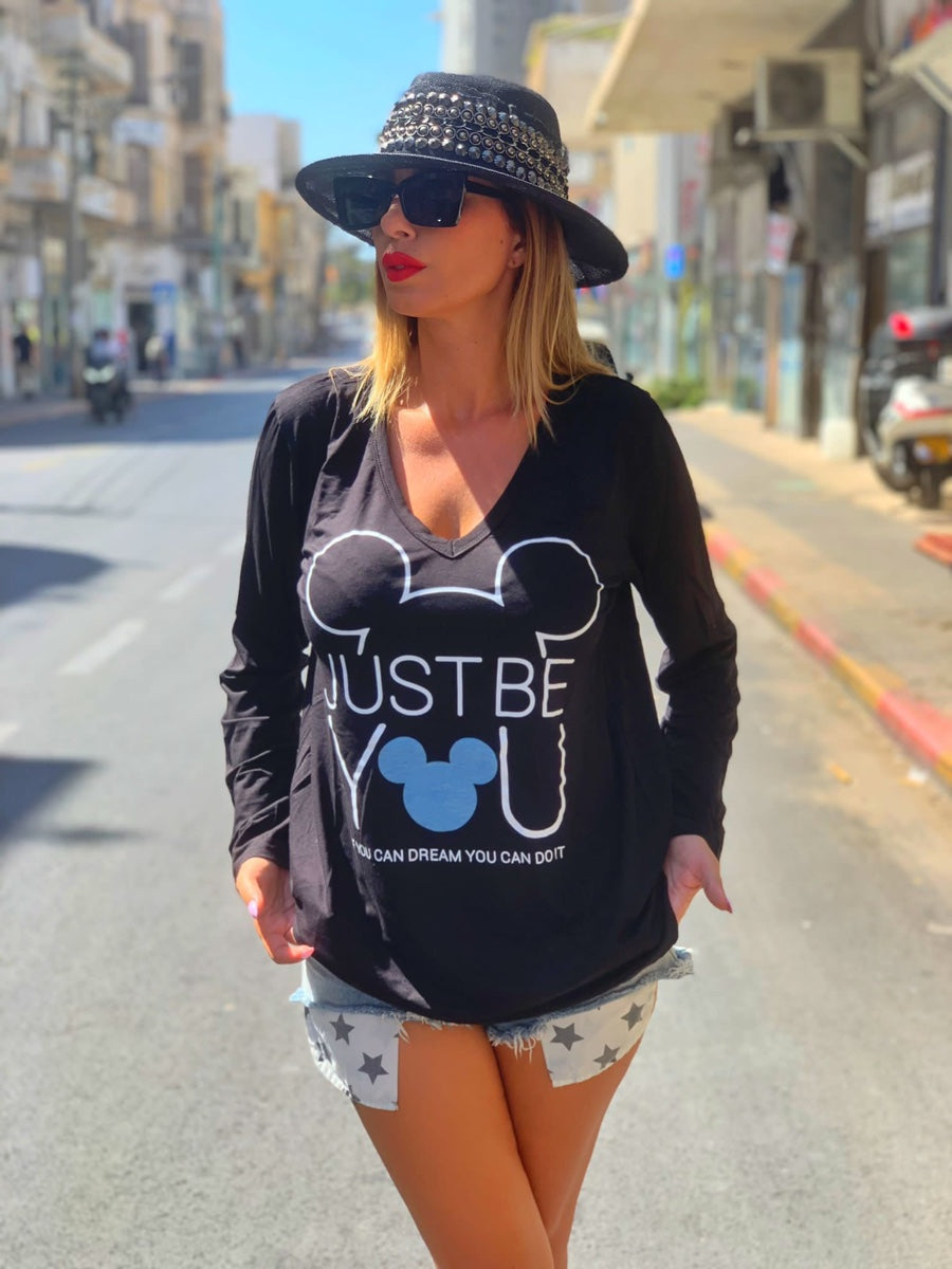 חולצה בי יו שחור