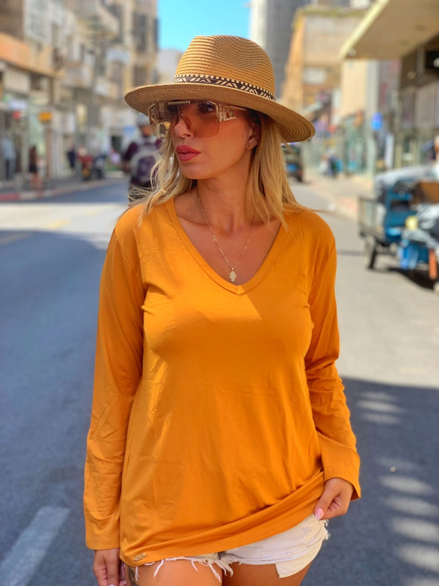 בייסיק וי ארוך חרדל