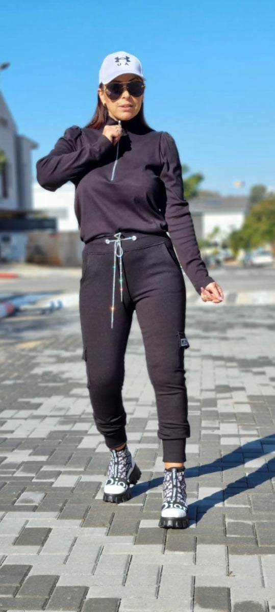חולצה שנהב שחור