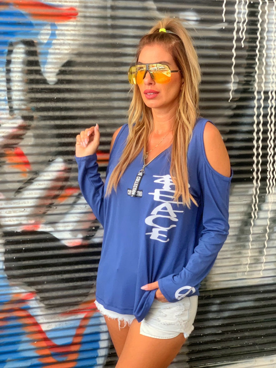 חולצה שיק כחול