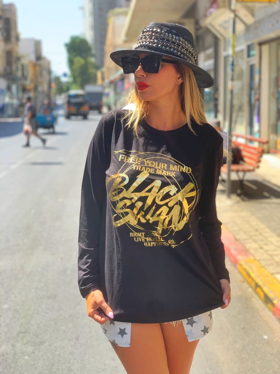 חולצה ברבור שחור