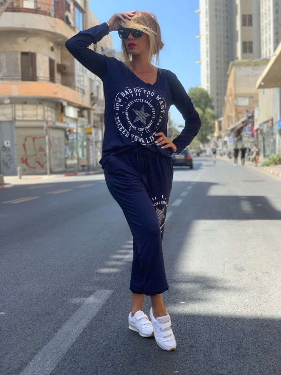 חליפה כוכב אבנים כחול כהה