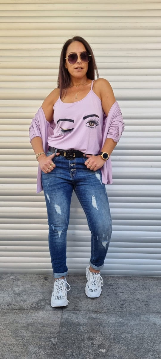 טווין סט שיק סגול