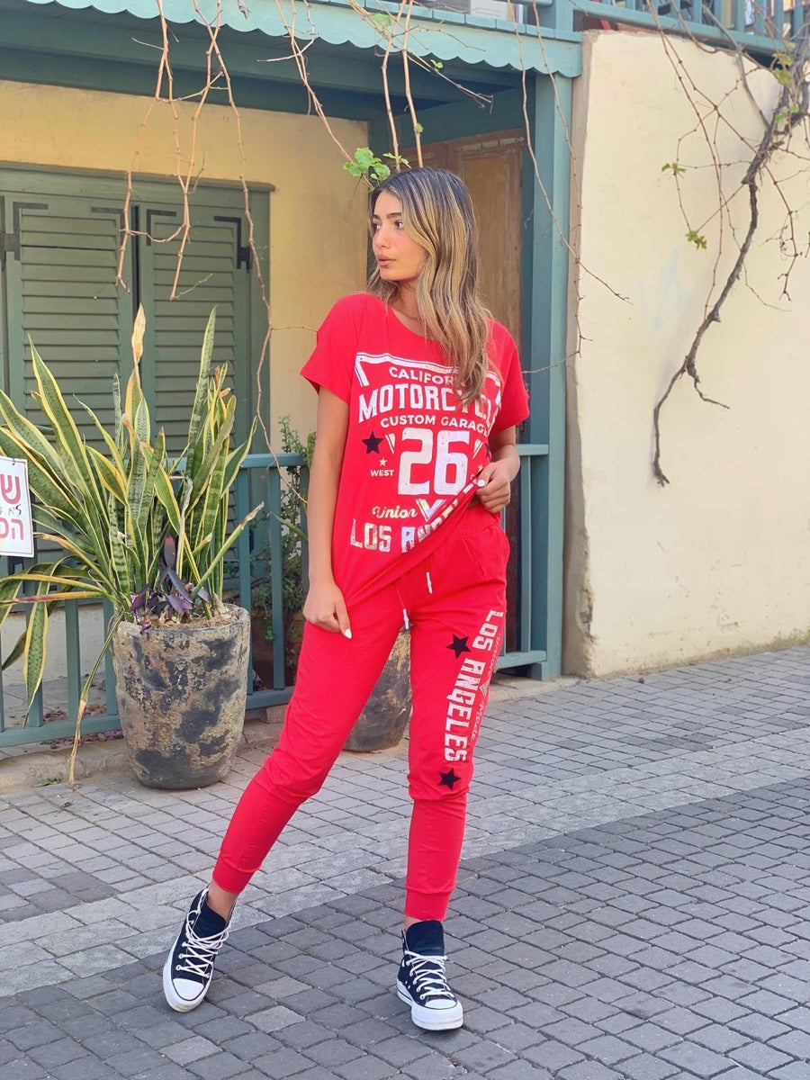 חליפה קליפורניה אדום