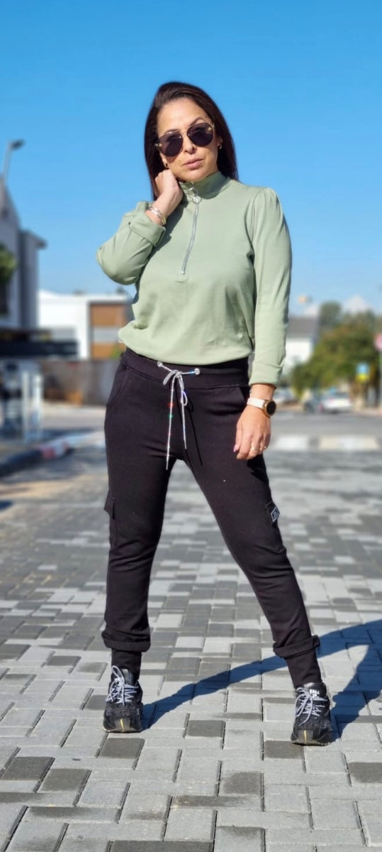 חולצה שנהב ירוק