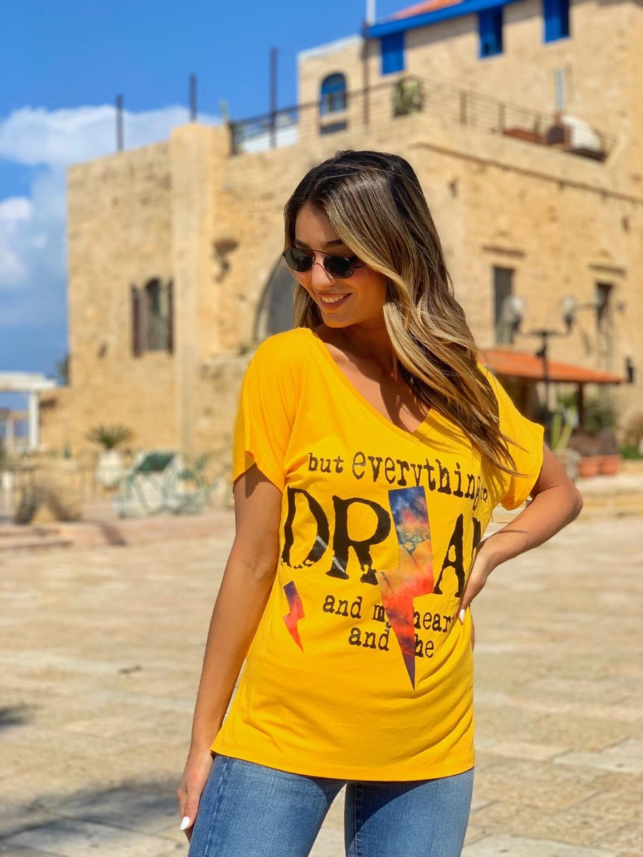 חולצה דרים צהוב