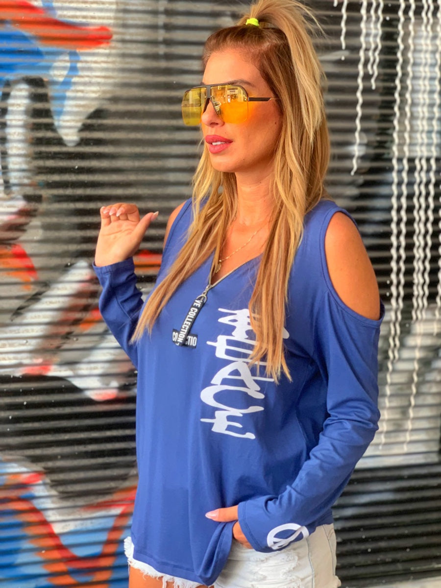חולצה שיק כחול