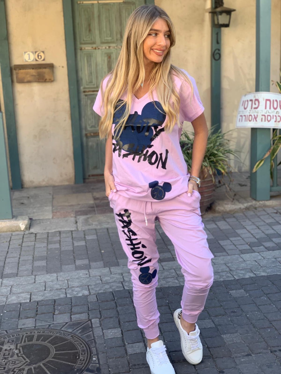 חליפה פיישן סגול