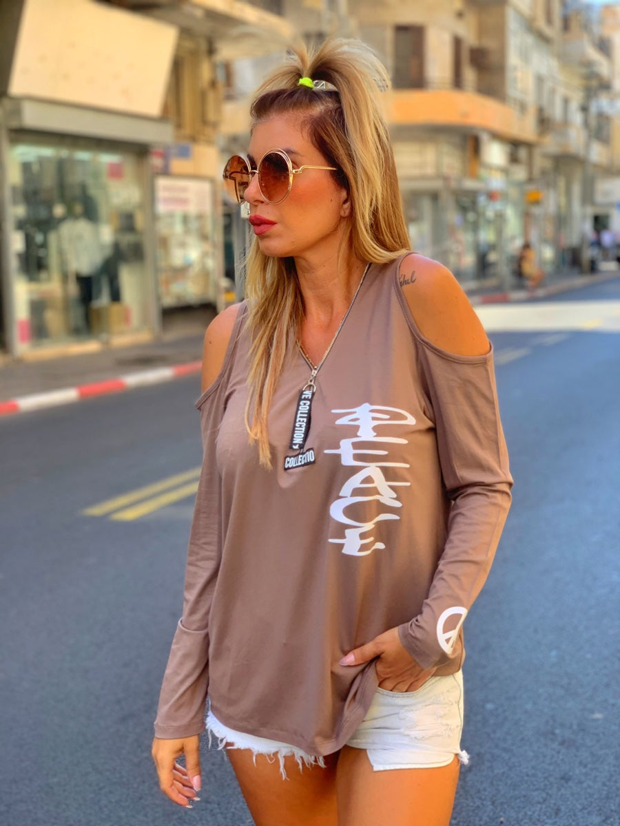 חולצה שיק מוקה