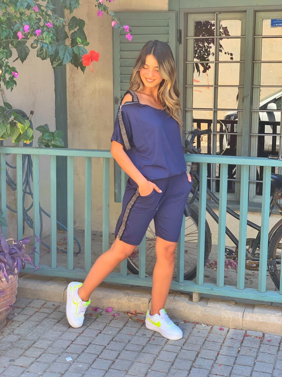 חליפה ברמודה אבנים כחול