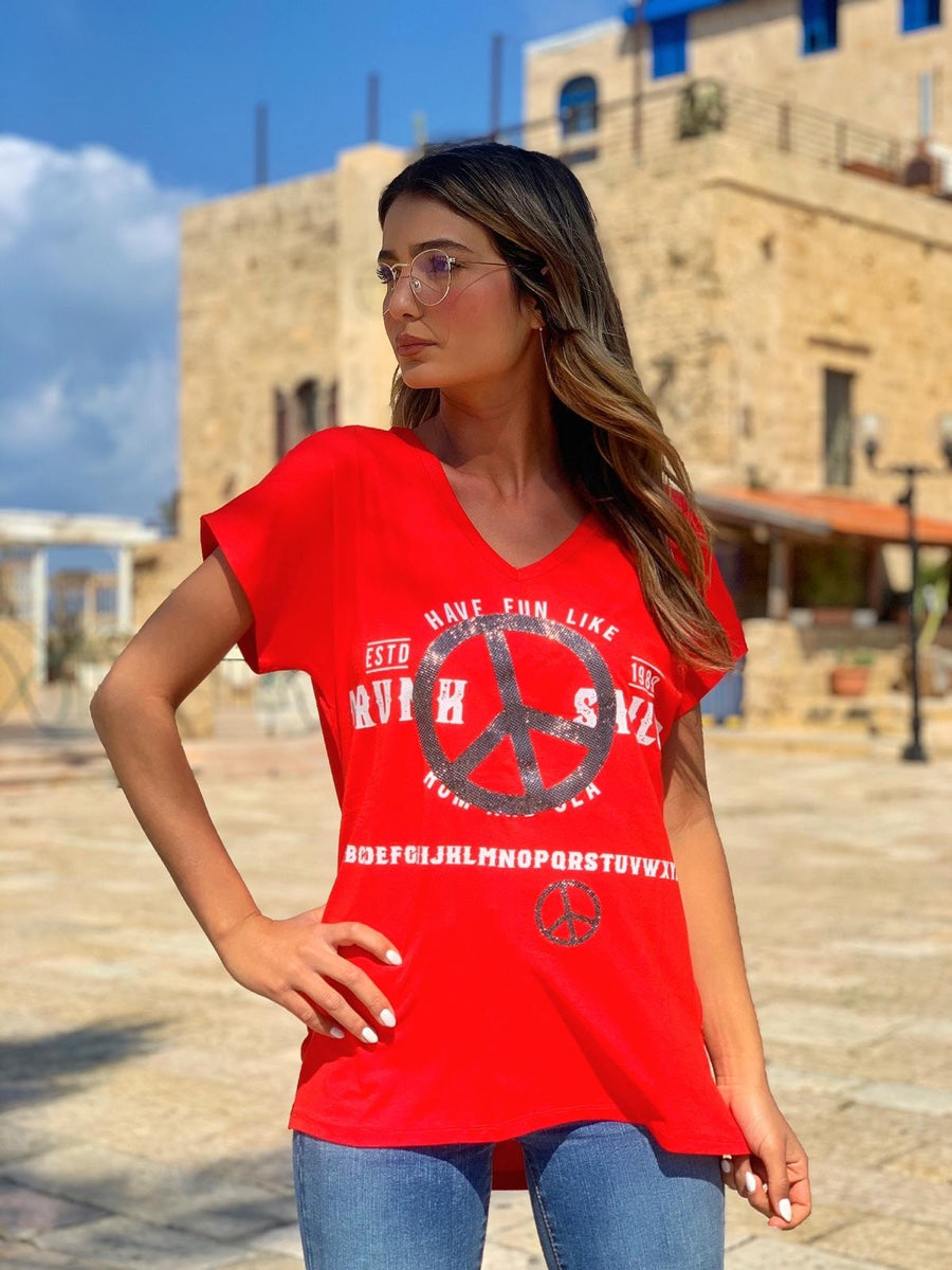 חולצה פיס אדום