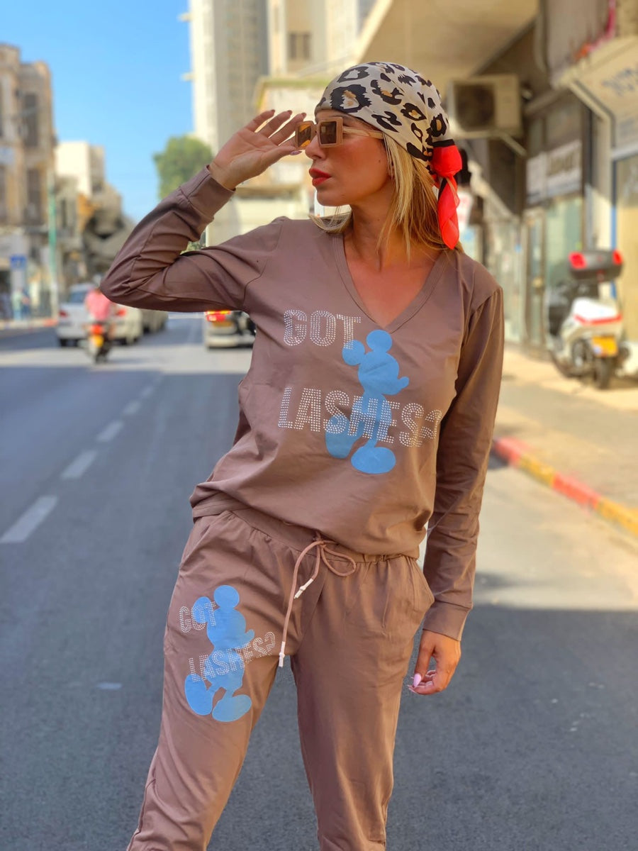חליפה אשלי מוקה