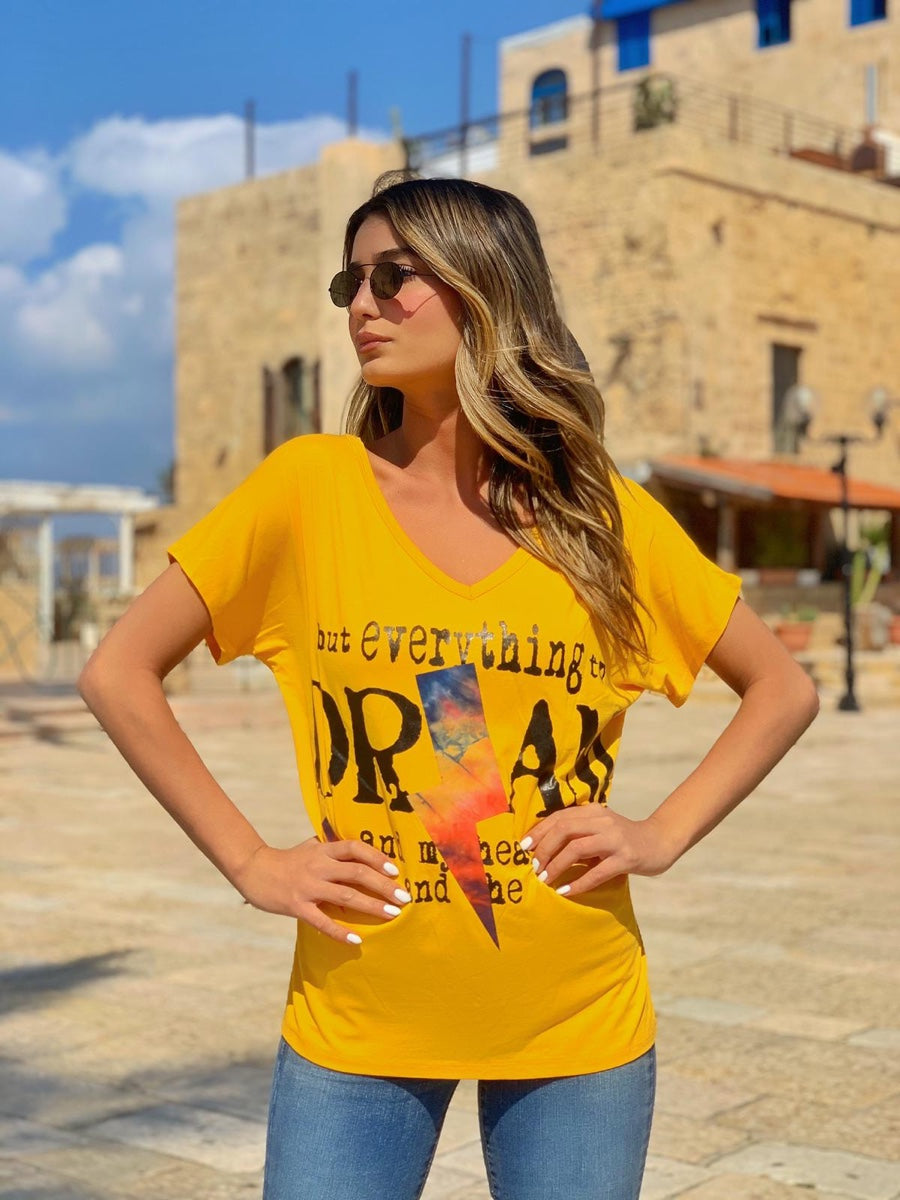 חולצה דרים צהוב