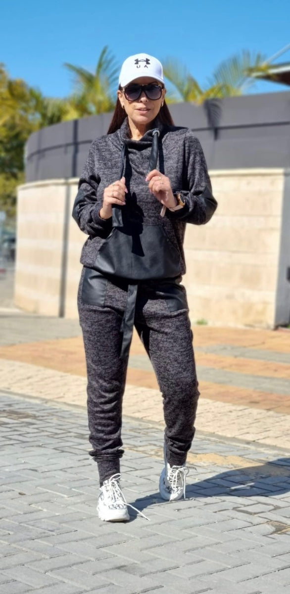 חליפת סריג לורן שחור