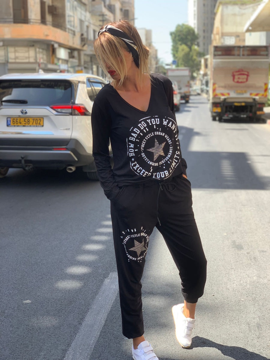 חליפה כוכב אבנים שחור