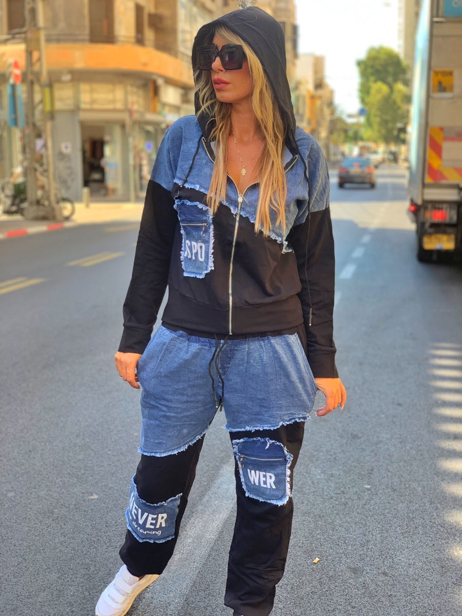 חליפה גינס NEVER כהה