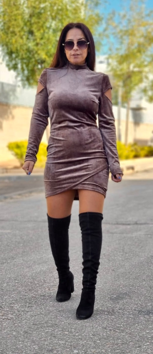 שמלה מוניק מוקה