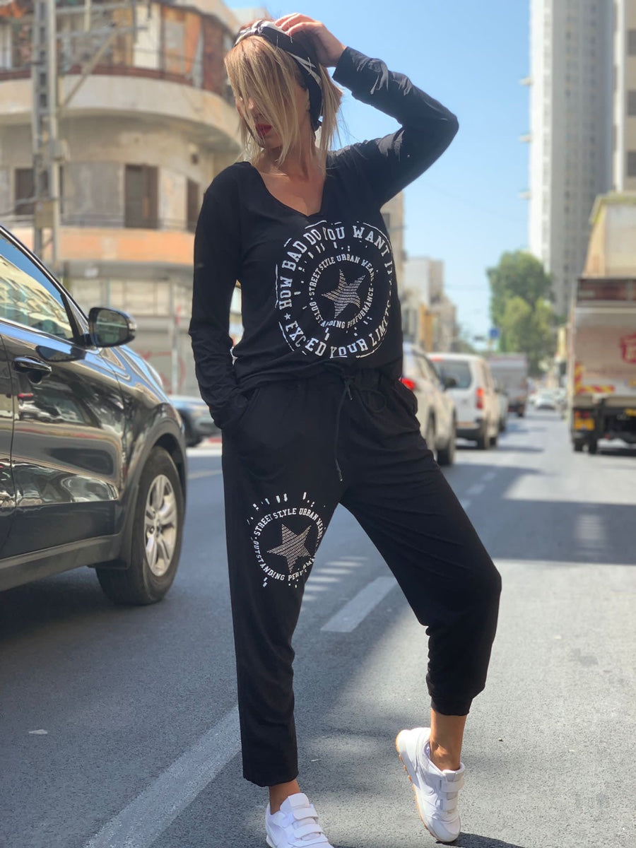 חליפה כוכב אבנים שחור