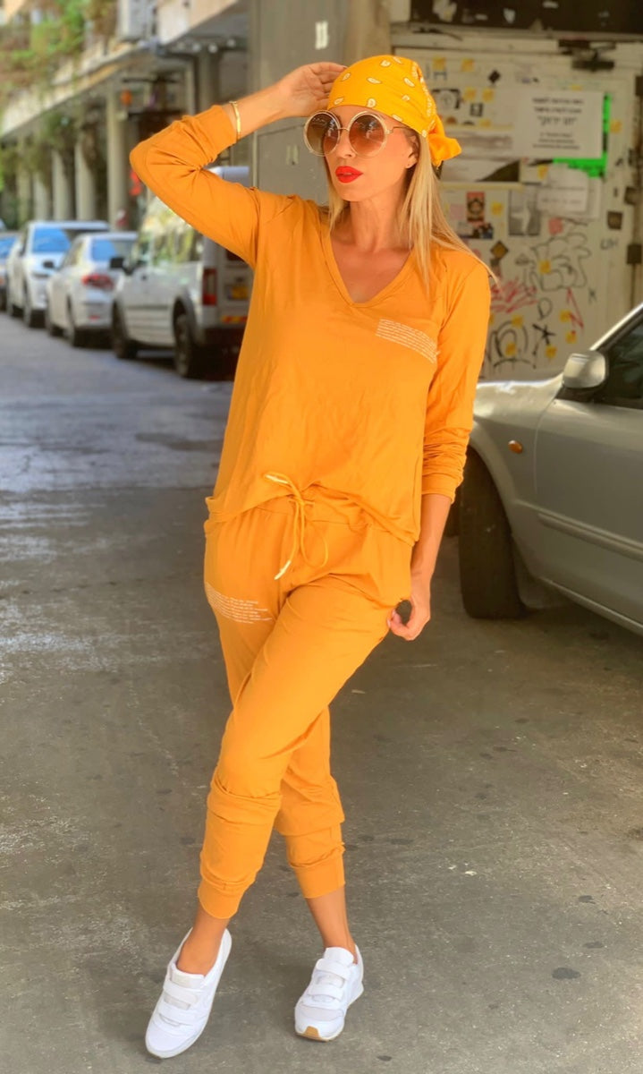 חליפה קלאס חרדל