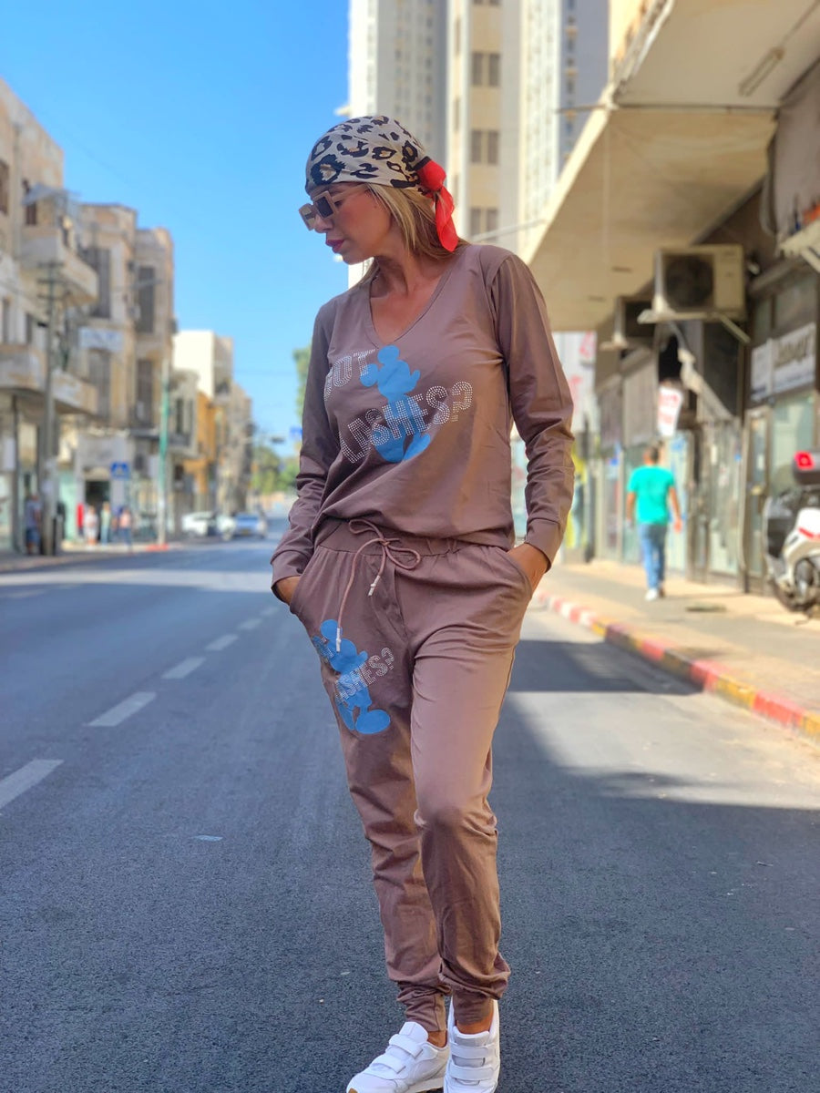 חליפה אשלי מוקה