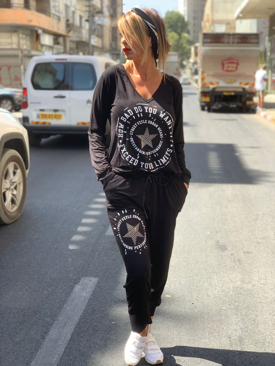 חליפה כוכב אבנים שחור