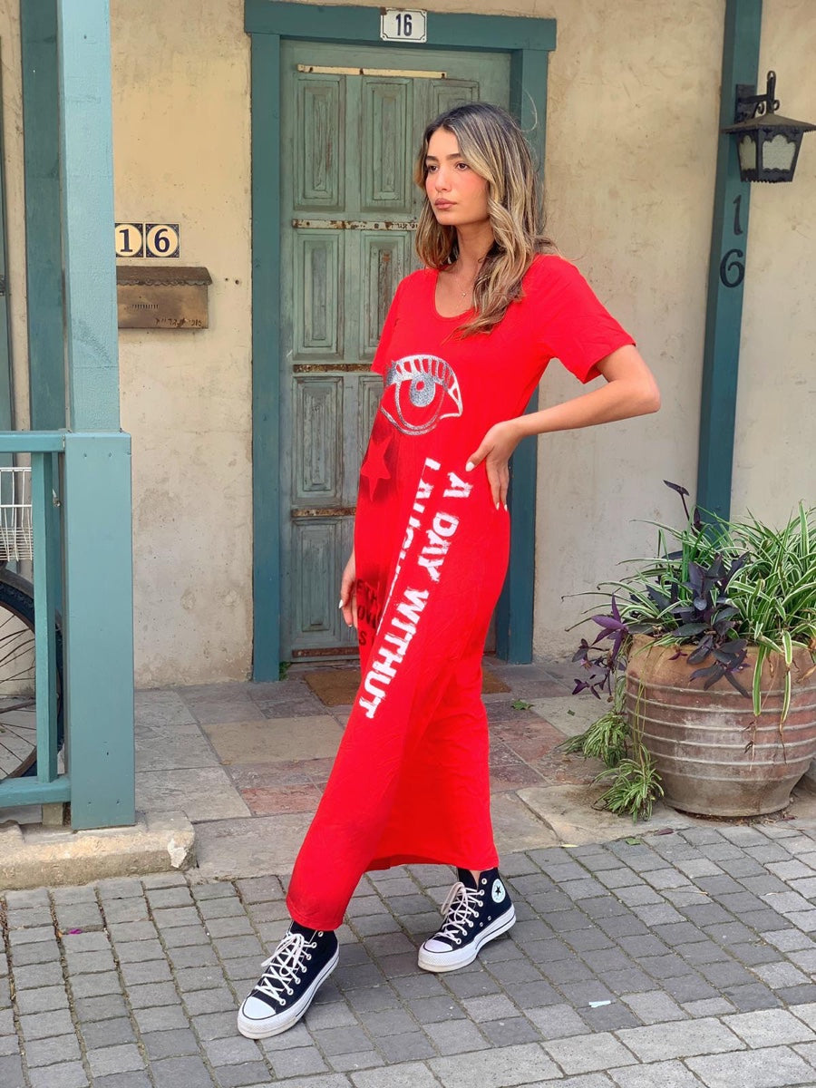 שמלה עין אדום