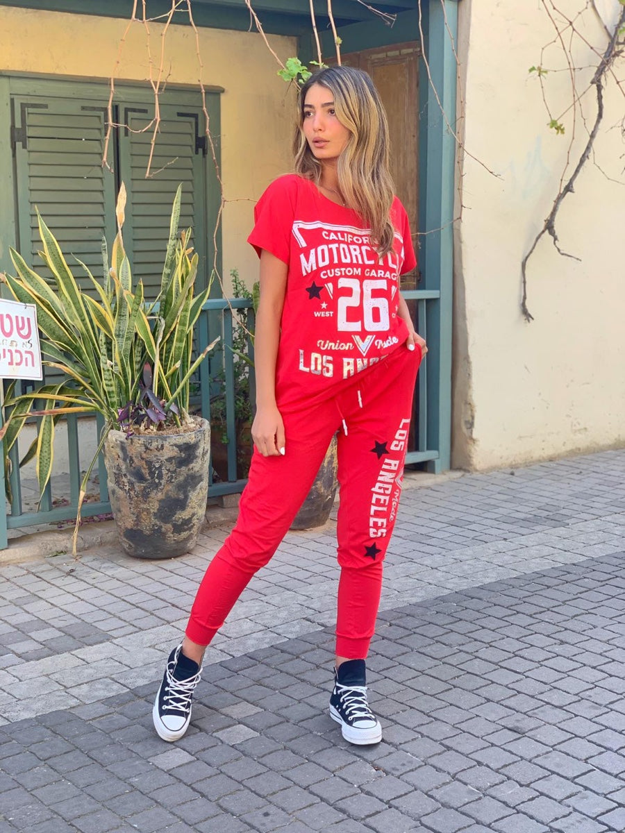 חליפה קליפורניה אדום