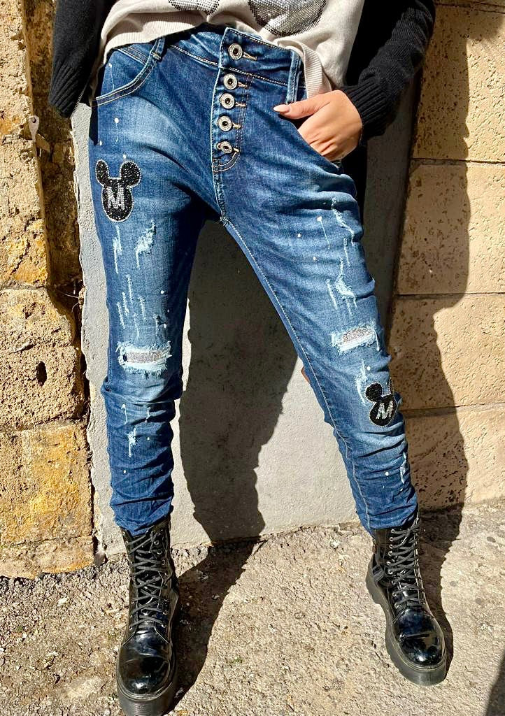 גינס לוני כחול