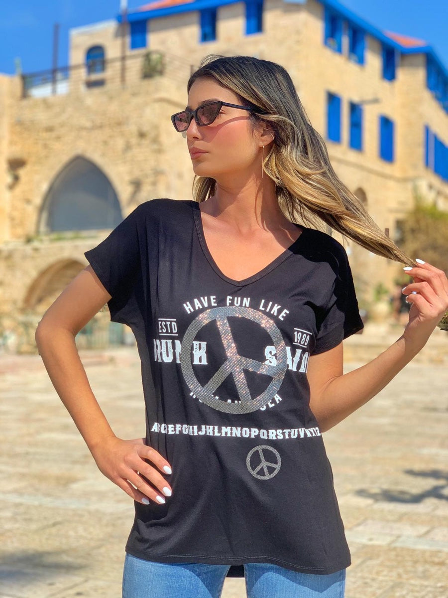 חולצה פיס שחור