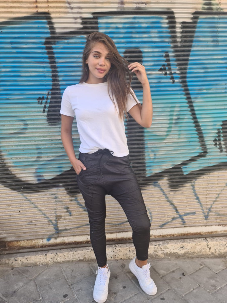 מכנס רון שחור