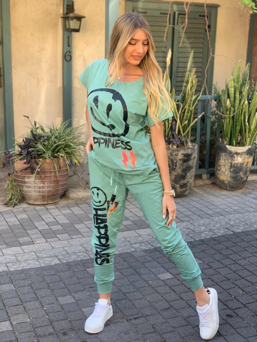 חליפה סמיילי ירוק