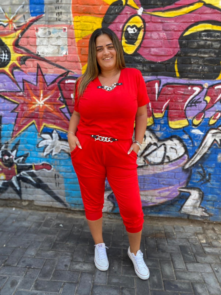 חליפה 3/4 שרשרת אדום