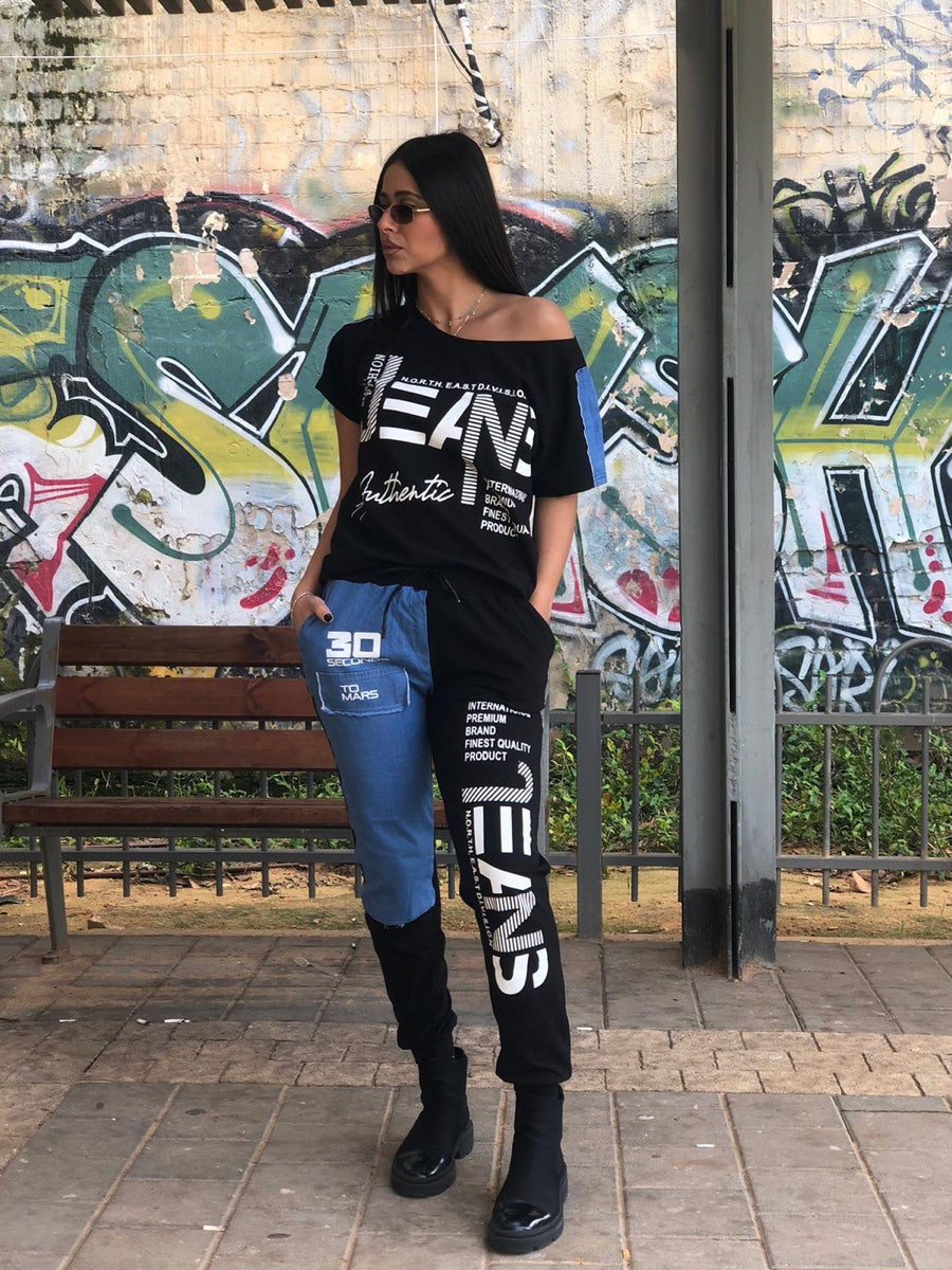 חליפה גינס JEANS  בהיר