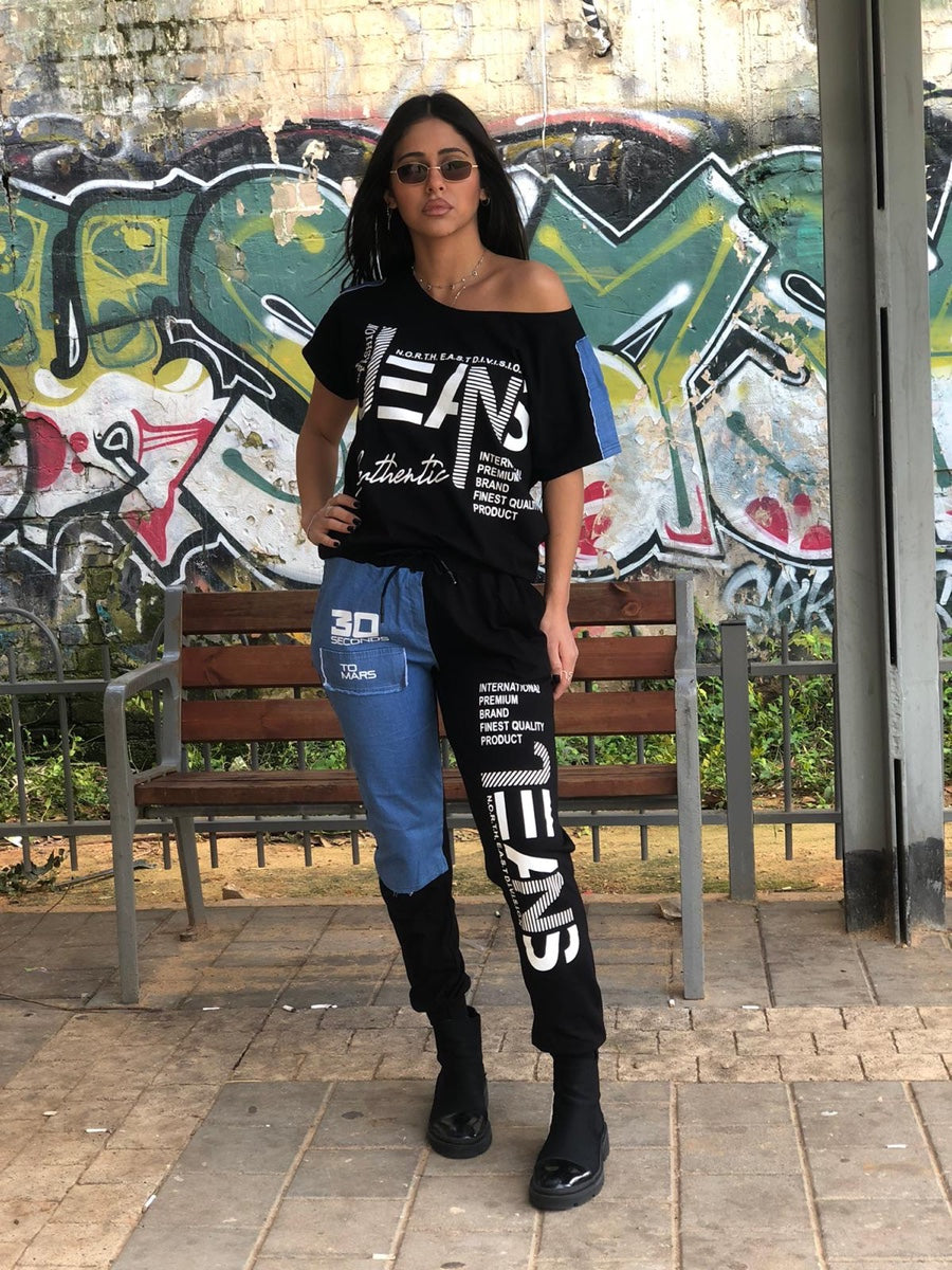 חליפה גינס JEANS  בהיר