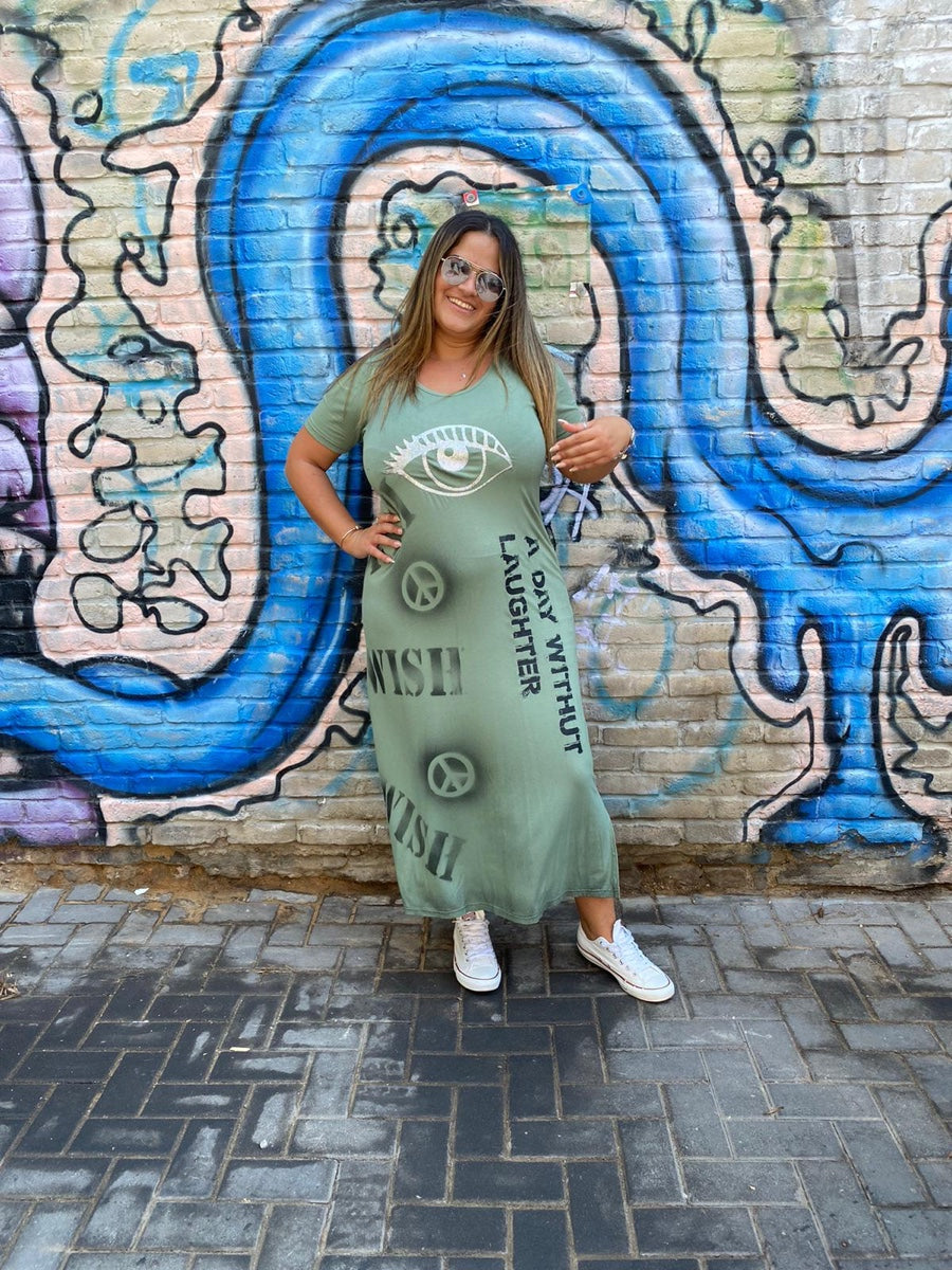 שמלה עין ירוק