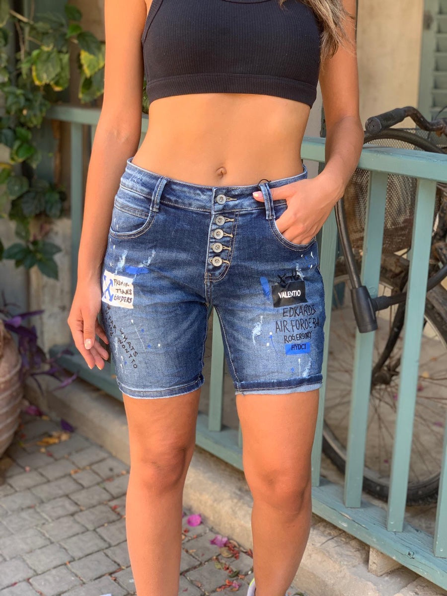 גינס שורט כפתורים טינו