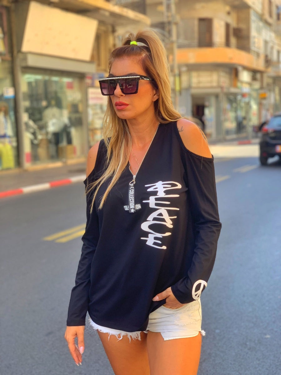 חולצה שיק שחור