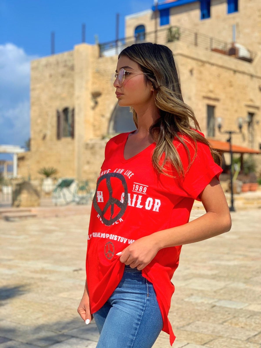 חולצה פיס אדום