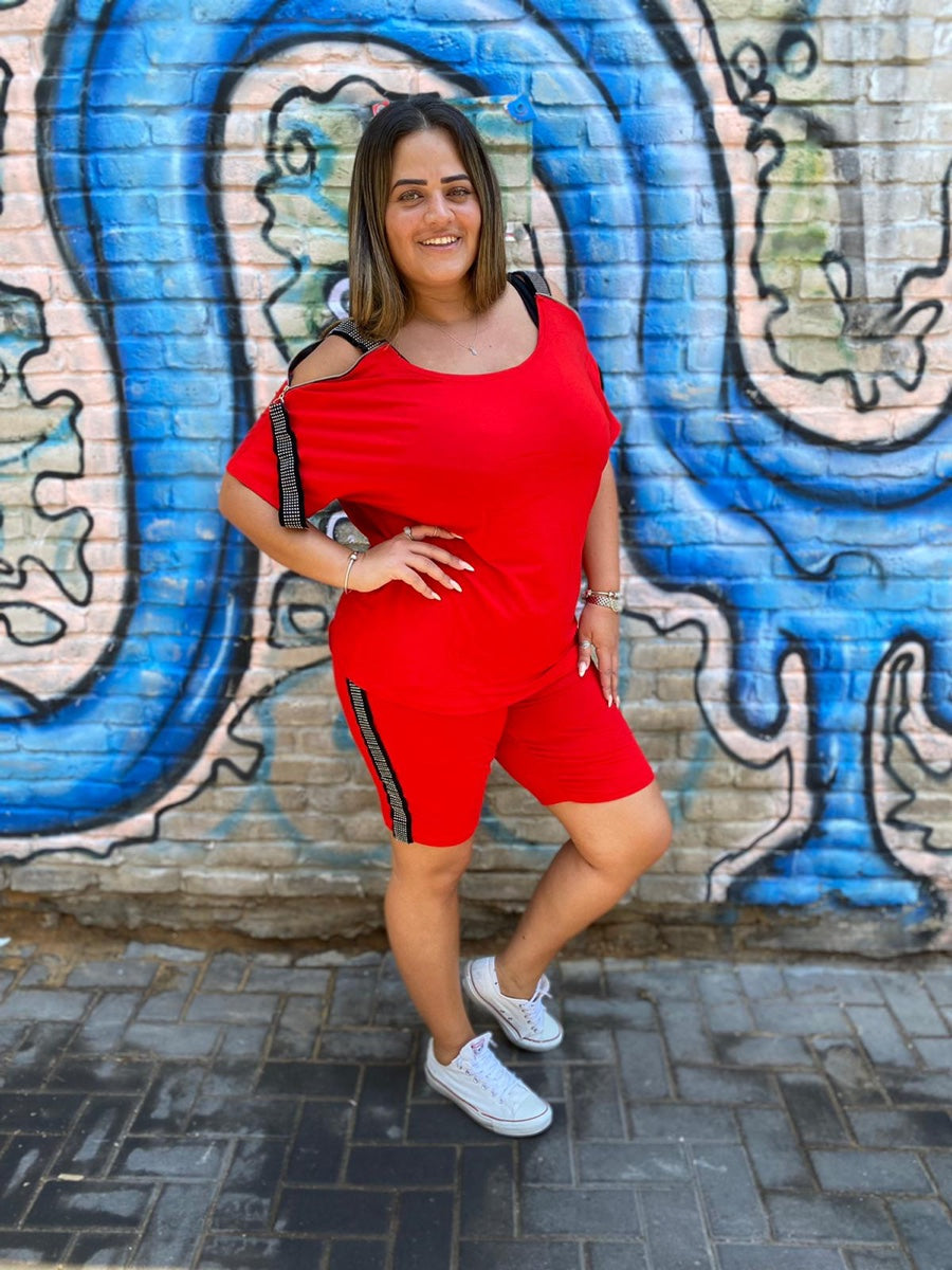 חליפה ברמודה אבנים אדום